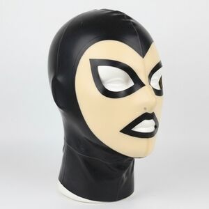 Little Rubber Cherry Black Latex Transparent Hood Medium